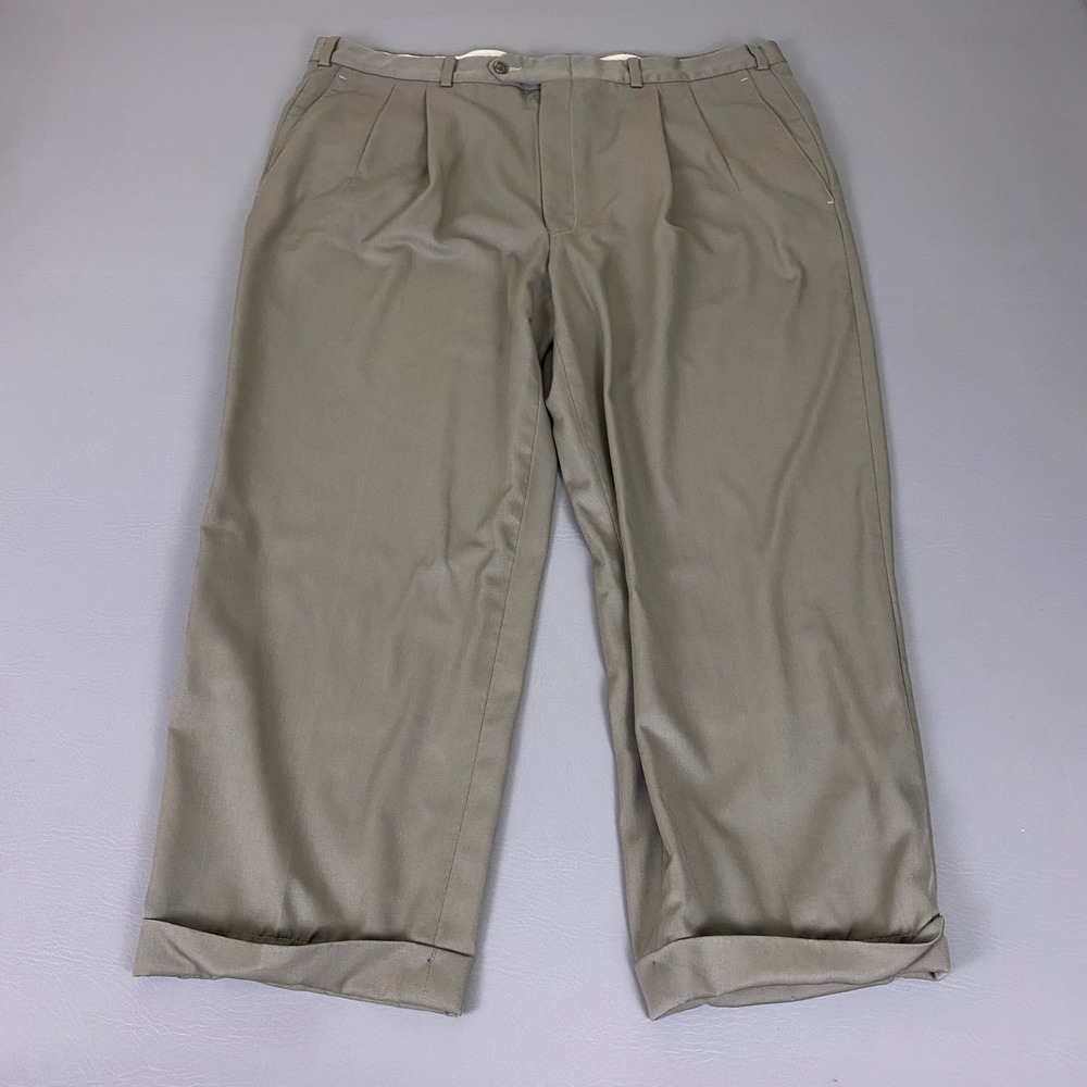 Nordstrom JB Britches Pants Men's Size 38x25 Wool Pleated Cuffed Trousers USA